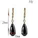 Yazilind Charming Smooth 18k Gold Plated Inlay Teardrop Cubic Zirconia Simple Design Dangle Drop Earrings