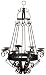 HomArt Palomar Cast Iron Pillar Candle Chandelier