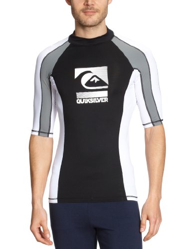 Quiksilver Herren Surfshirt Discobloc Short Sleeve, 11 black, 175cm-182cm, F159MS_11Black Preisvergleich