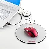 サンワダイレクト バッテリーフリーワイヤレスマウス 5ボタン レッド 400-MA030R