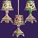 Gold Victorian Jeweled And Beaded Mini Lamp Christmas Ornament #62281