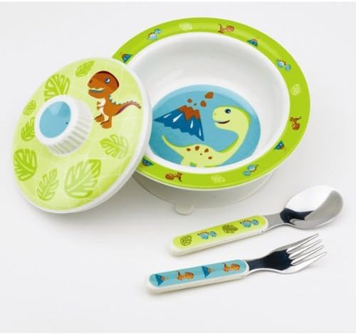 Sugarbooger Covered Suction Bowl Gift Set, Prehistoric Pals by Sugar Booger by Ore Originals