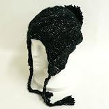 deuse ボンボリ付きキラキラパイロットキャップ