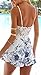 Teeta(TM)Women's Strap V-neck Backless Lace Floral Shorts Jumpsuit Rompers