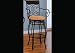 Dark Brown Metal Scroll 29 Inch Swivel Barstool Stool