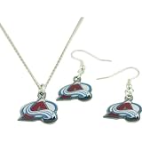 Jf Sports Colorado Avalanche Earring And Necklace Combo