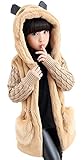 (コ-ランド) Co-land 秋冬物 子供服 アウター キッズコート ジャケット フード付き 女の子綿服 ファーコート フェイク ニット袖 ガールズ上着 厚手 ラクダ色 130