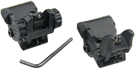 JTM Sports Tactical Smart Polymer Picatinny/weaver Front And Rear Combo Set Flip Up Backup AR15 AR-15 M16 M4 M-4 Flattop A1 A2 Post Back Up Sight