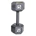 Cap Barbell Solid Hex Single Dumbbell (25-Pound)