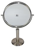 Fantasia - Miroir grossissant ( x 5) sur pied - Acier inoxydable brossé - Hauteur: 35 cm, ø 21 cm (Import Allemagne)