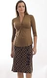 The Olian "Fan Pleat" V-Neck Matte Jersey Top