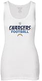 San Diego Chargers -White- Junior's Gemini Long Rib Tank