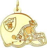 14K Gold NFL Oakland Raiders Football Helmet Charm