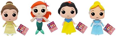 Funko Disney Pop Plushies Princesses Set of 4: Snow White, Ariel, Cinderella, and Belle