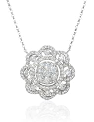 Diamond 18k White Gold Pendant Necklace