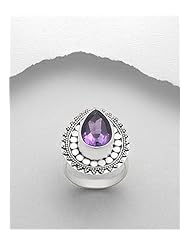 Amethyst Ring In 92.5 Sterling Silver