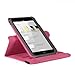 GMYLE(R) Hot Pink 360 Degree Rotating PU Leather Folio Stand Case Cover for Nook HD 7 inches Barnes & Noble e-Book Reader Tablet (Multi Angle- Vertical/Horizontal and Wake up Sleep Function)