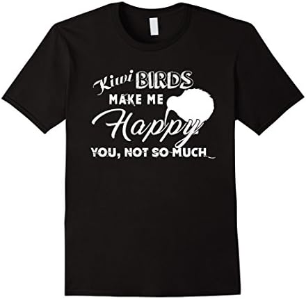 Men's Kiwi Bird Shirt - Kiwi Birds Make Me Happy Shirt Large Black