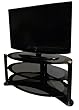 Icon Aero 4250 - Premium Glass Stand For LCD & Plasma TV Up to 50 - High Gloss Black