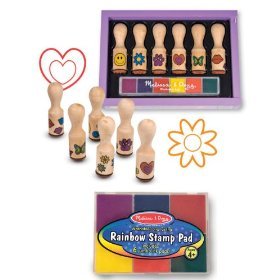Happy Handles Deluxe Stamp Set and Large Rainbow Stamp Pad by Melissa and Doug