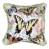 Butterflies are Free Decorative Tapestry Toss Pillow by 