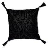 Review Fields of Blue  / Black Baroque Damask Scatter Cushion