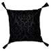 Black Baroque Damask Scatter Cushion