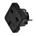 Reisestecker-Adapter UK-Deutschland SCHWARZ