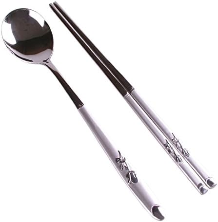 High Quality Stainless Steel Rose Chopsticks&Spoon Set Chopstick Basic Korean