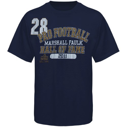 Marshall Faulk St. Louis Rams Hall Of Fame T-Shirt - Navy Blue (Large)