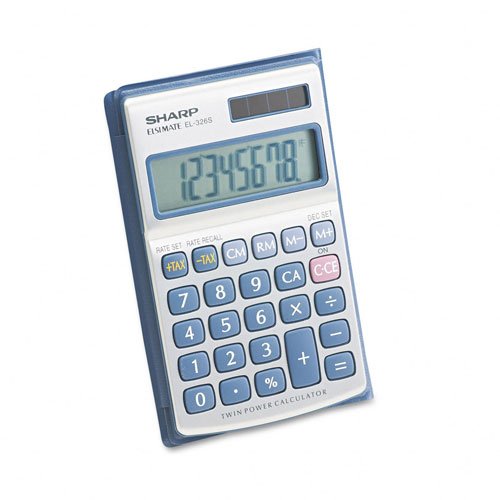 New Sharp El-326sb Basic Calculator Eight-Digit Lcd Protective Wallet Case Durable Metal Housing