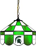 NCAA Michigan State Spartans 14 Tiffany Style Executive Hanging Lamp