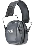 Howard Leight by Honeywell R-01525 Leightning L2F Folding Earmuff, Black/Gray