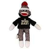 New Orleans Saints Who Dat? Sock Monkey with Removable Hoodie