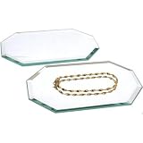 2 Octagon Mirrors Displays Jewelry Hobbies Showcases 5" x 3"