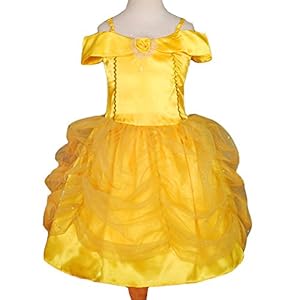 Dressy Daisy Baby-Girls' Belle Princess Costume Party Fancy Dresses Up Size 2-3T Gold