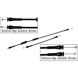 APDTY 035462 Door Latch Cable Set Fits Rear Right Passenger-Side Cargo Door 1992-2013 Ford E Series Econoline E150 E250 E350 E450 E550 Van (Replaces Ford 8C2Z15431A02C, 8C2Z-15431-A02-C)