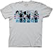 Bleach 5 Characters Frames with Stripes Mens T-shirt
