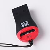 ETECH MicroSD / MicroSDHC / Memory Stick Micro M2 USB 2.0 Card Reader / Writer supports upto 16GB MicroSDHC and 16GB M2