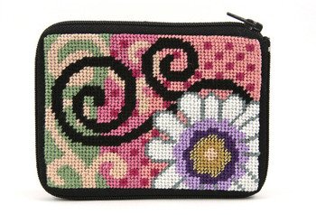 Coin Purse - Daisy Swirl - Needlepoint Kit
