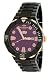 Oniss #ON8040-MRG16 Men's Rose Gold Trim Sol Collection Black Ceramic Watch