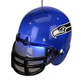 Pack of 2 NFL Seattle Seahawks LED Light-Up Football Helmet Christmas Ornaments