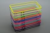 10pcs/lot Colorful Clear Bumper Frame TPU Case Cover for Iphone 5 5g w/ Volume Button