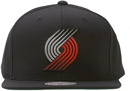 Portland Trailblazers Mitchell &amp; Ness Black Adjustable Snapback
