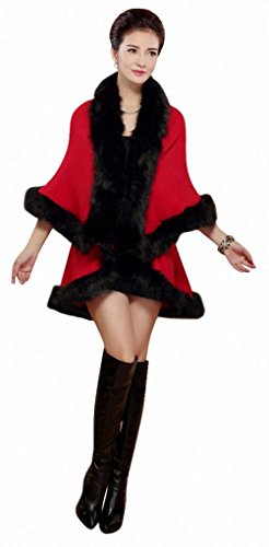 CgQgXn® Womens Luxurious Double Layer Shawls Cape