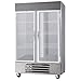 Beverage-Air HBR44-1-G 47" Horizon Series Two Section Glass Door Reach-In Refrigerator 44 cu.ft. Capacity Stainless Steel Exterior and Interior with Bottom Mounted