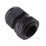 【ノーブランド品】10pcs　PG13.5　黒い　プラスチック製　IP68防水　ケーブルグランドコネクタ　6-12mm