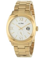 a_line Womens AL-80014-YG-22 Dashuri Light Silver Dial Gold Ion-Plated Stainless Steel Watch