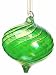 4.5" Princess Garden Iridescent Green Onion Shaped Glass Christmas Ornament