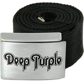 Officially Licensed DEEP PURPLE Logo ENAMELLED BUCKLE and WEB Utility BELT